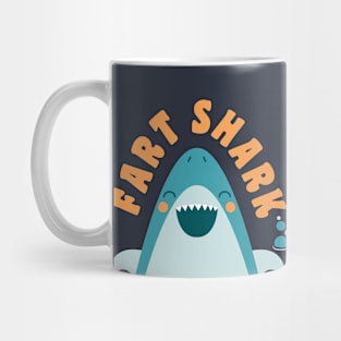 Fart Shark Illustration Funny Mug